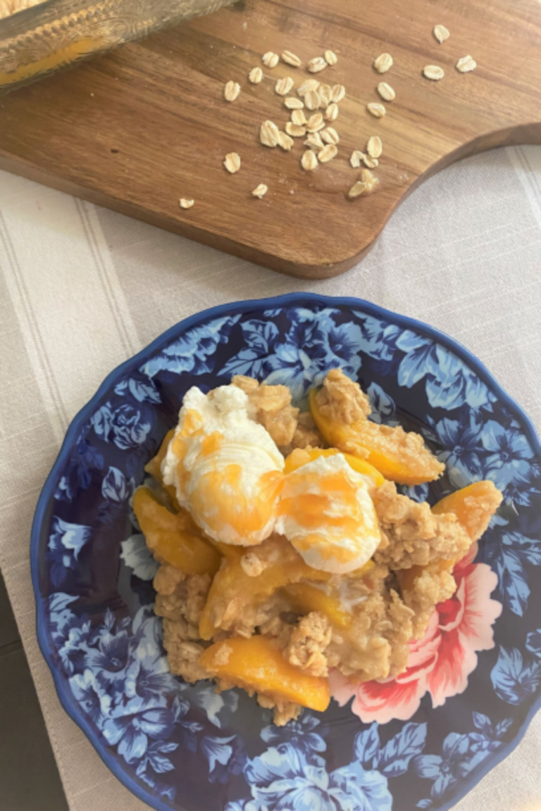 Homemade Two-Step Peach Crisp