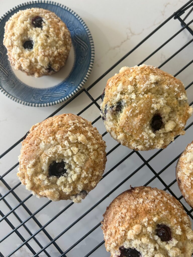 Sourdough Discard Blueberry Lemon Muffins